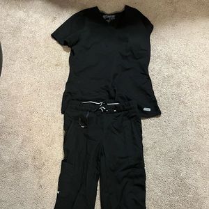 Black Greys Anatomy scrub set